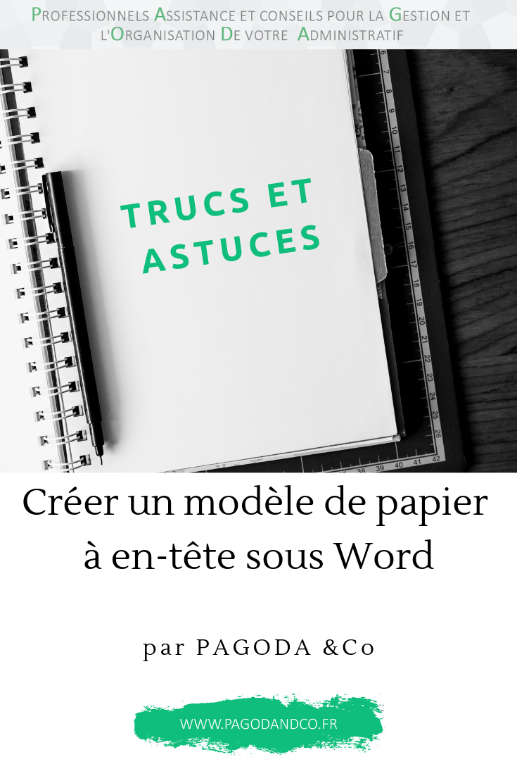 Créer un modèle de papier à en-tête sous Word