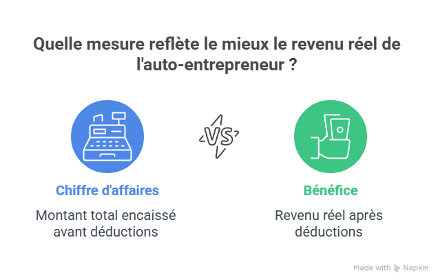Quelle mesure reflète le mieux le revenu net de l'auto-entrepreneur ?